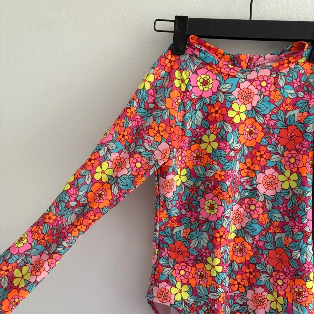 Cat & Jack • Bright‎ Floral Long Sleeve Bathing Suit